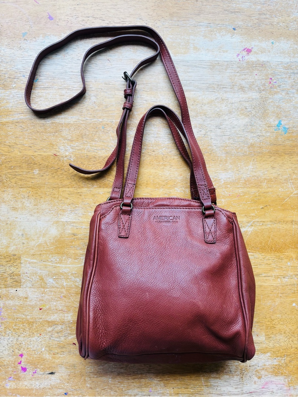 American Leather Co Crossbody Bag with Adjustable Strap